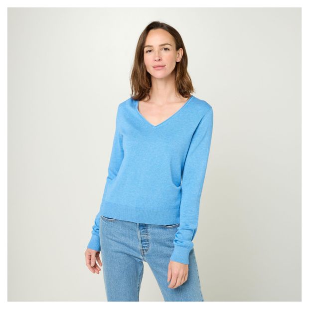 Пуловер женский InExtenso голубой, р. XS-XXL