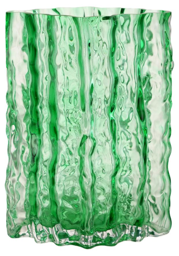 Ваза Actuel Лед стеклянная зеленая, 21 см