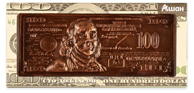 Шоколад темный АШАН Красная птица 100 долларов, 45 г