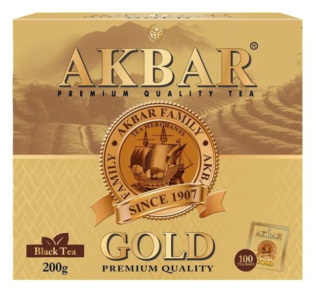 Чай черный AKBAR Gold, 100 шт х 2 г