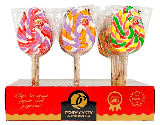 Карамель леденцовая на палочке Dendy Candy Яйцо 30 г, 1 шт в ассортименте