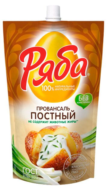 Соус майонезный Ряба Постный Провансаль охлажденный 50%, 390 г