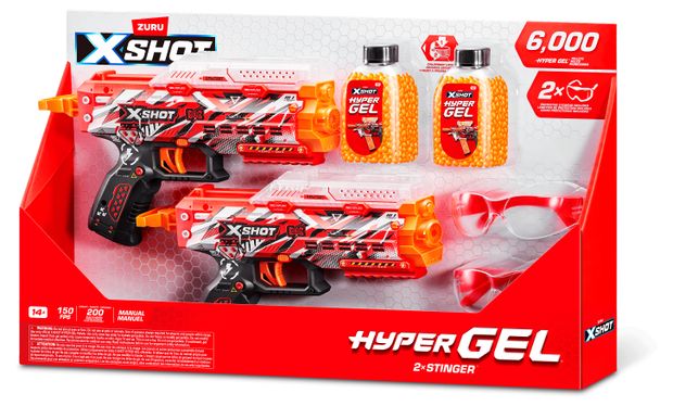 Набор игровой ZURU X-Shot HYPERGEL Стингер ДУО 1000₽