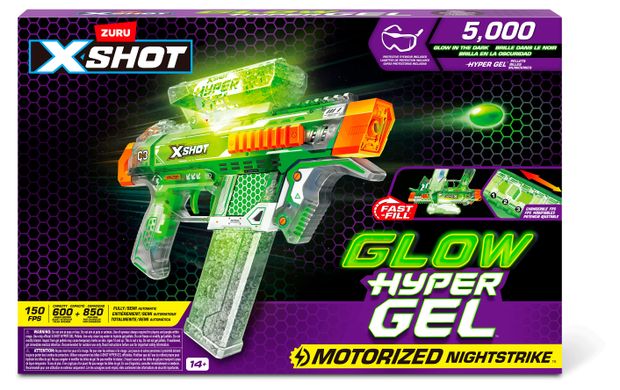 Набор игровой ZURU X-Shot HYPERGEL GLOW IN THE DARK Найтстрайкер