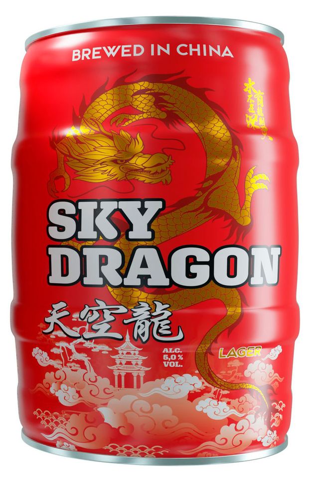 Пиво светлое Sky Dragon Lager фильтрованное Китай, 5 л