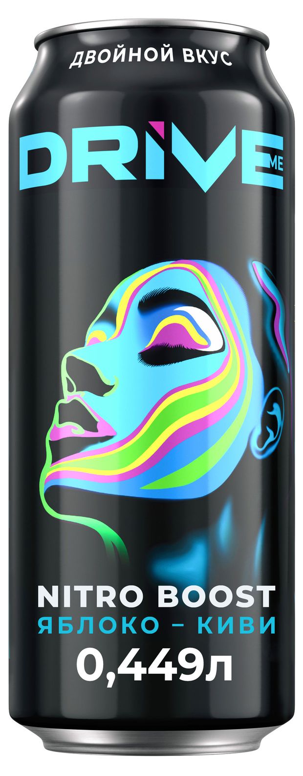 Напиток энергетический Drive Me Nitro Boost со вкусом яблока и киви, 449 мл