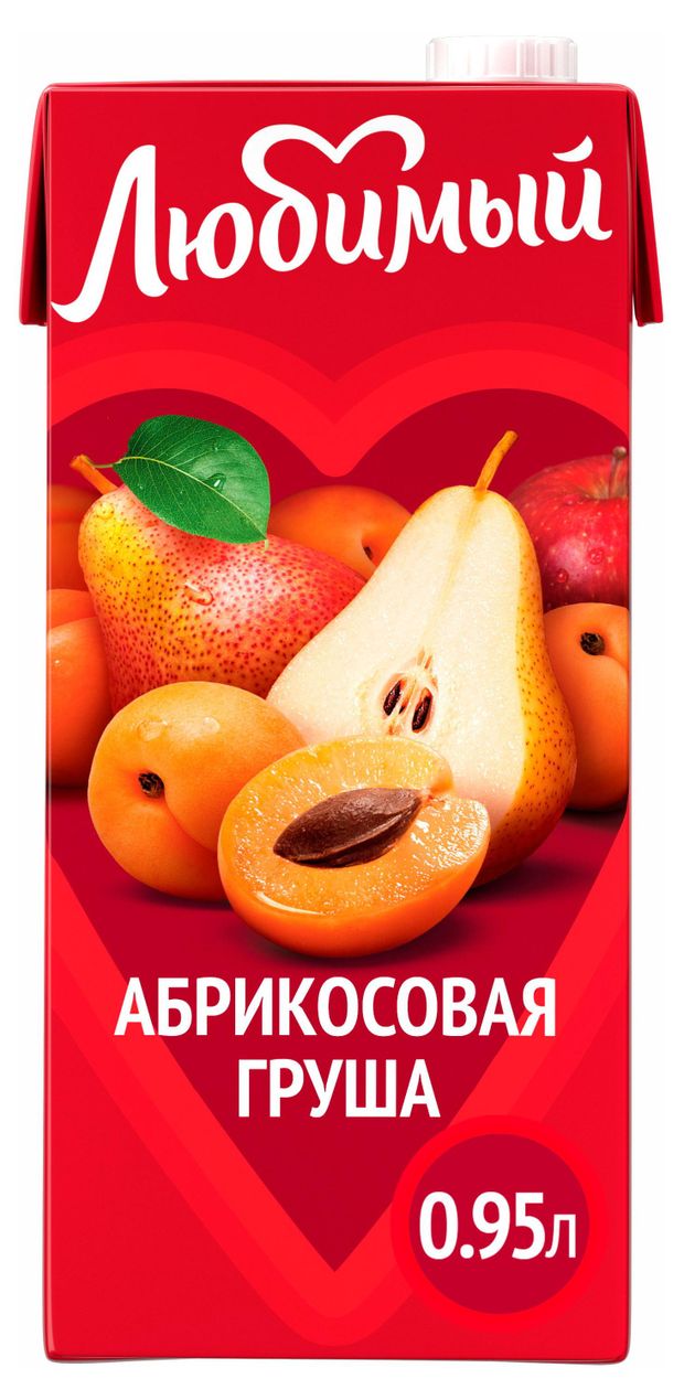 Напиток сокосодержащий Любимый Абрикосовая груша 950 мл 110₽