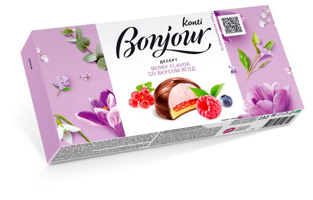 Десерт Bonjour со вкусом ягод, 232 г