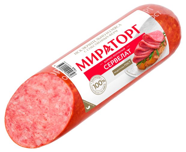 Сервелат варено-копченый Мираторг ГОСТ, 375 г