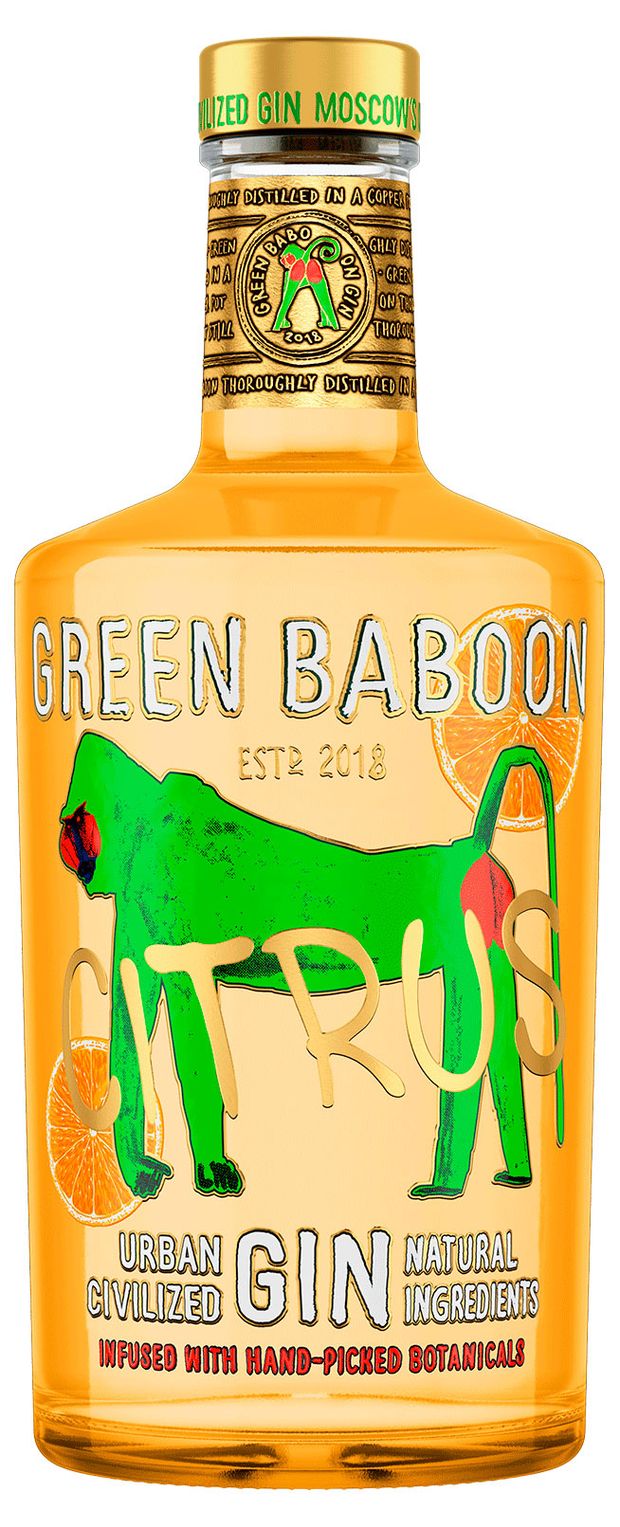 Джин Green Baboon Citrus Россия, 0,7 л