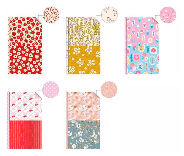 Бумага подарочная Арт Дизайн двусторонняя Трио, 1х0,7 м в ассортименте