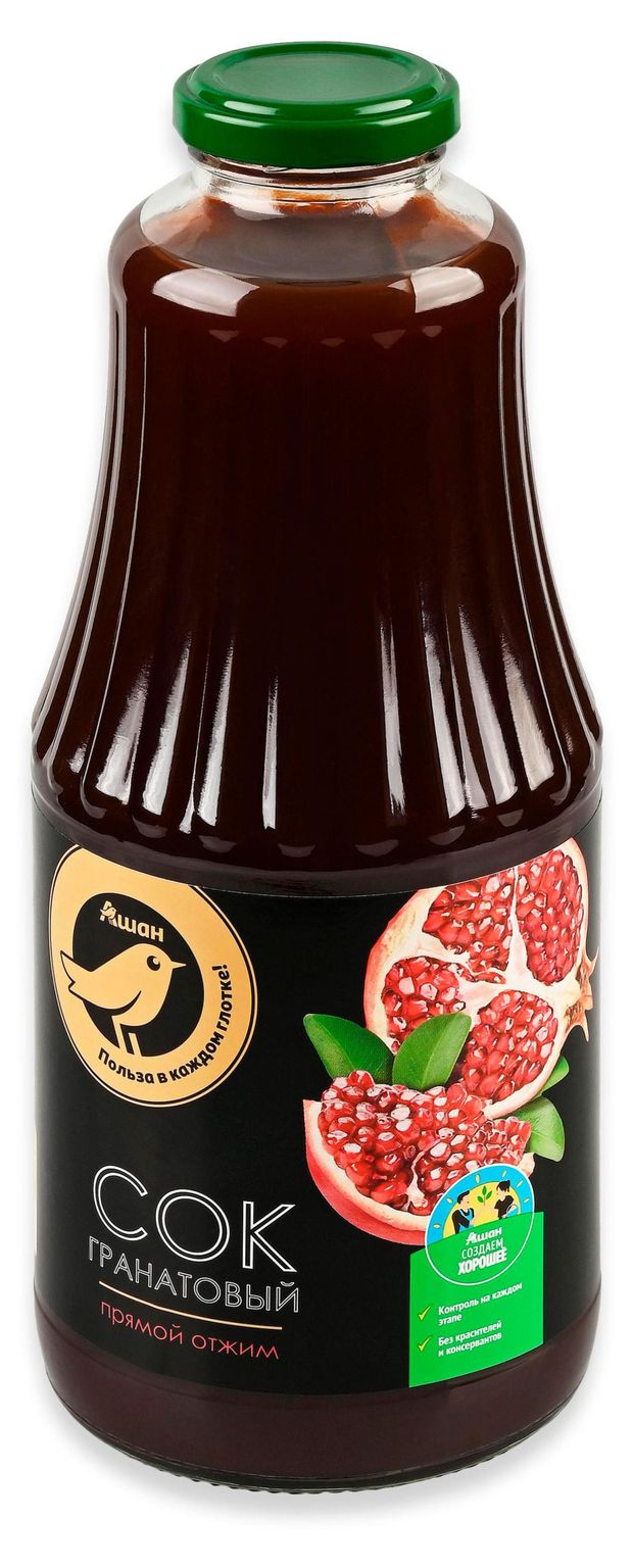Сок АШАН Золотая птица Гранатовый прямого отжима 1 л 300₽