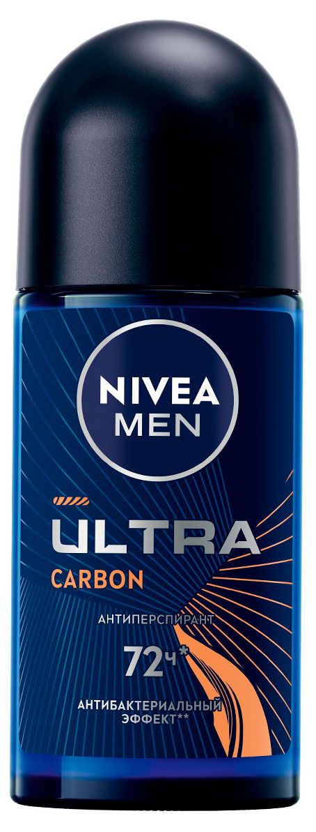Дезодорант-антиперспирант шариковый NIVEA MEN ULTRA Carbon антибактериальный эффект Германия, 50 мл