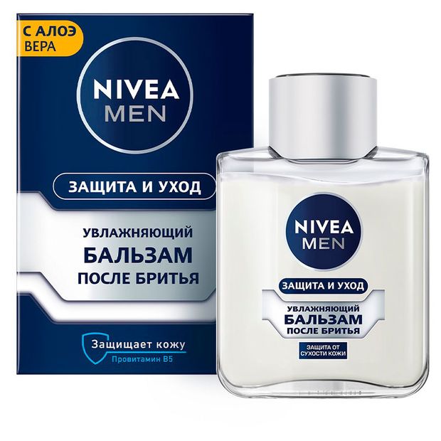 Бальзам после бритья NIVEA MEN Защита и уход против сухости кожи увлажняющий Германия, 100 мл