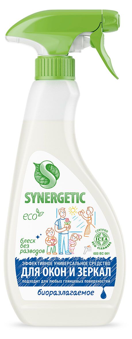 Средство для мытья окон и зеркал Synergetic 500 мл 195₽