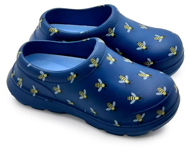 Галоши женские InExtenso синие с пчелами, р. 36/37-40/41