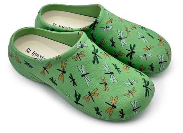 Сабо женские InExtenso зеленые со стрекозами, р. 36-41