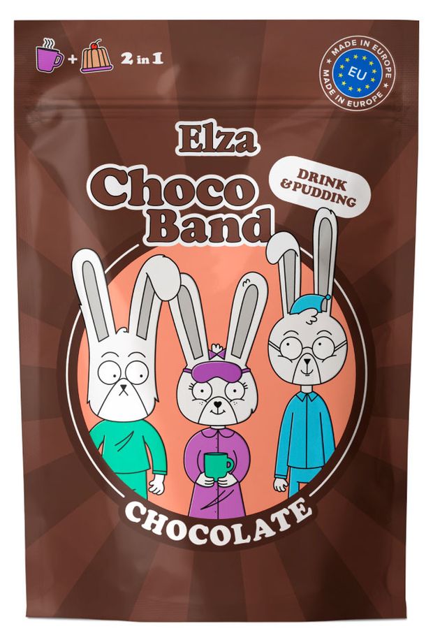 Какао-напиток быстрорастворимый Elza Choco Band с витаминами и кальцием, 200 г