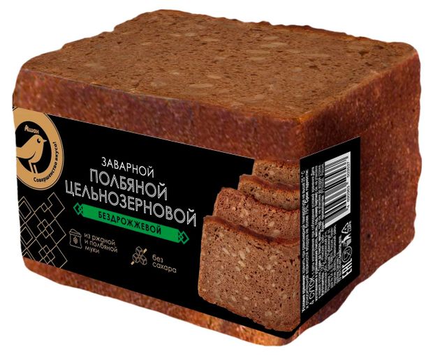 Хлеб АШАН Золотая птица Полбяной цельнозерновой без сахара нарезка 270 г 90₽