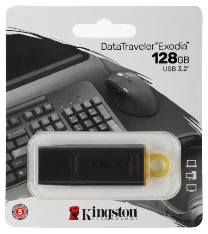 Флэш-накопитель Kingston USB 32 DataTraveler Exodia 128GB 1100₽