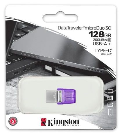 Флэш-накопитель Kingston DataTraveler microDuo 3C 128GB 2400₽