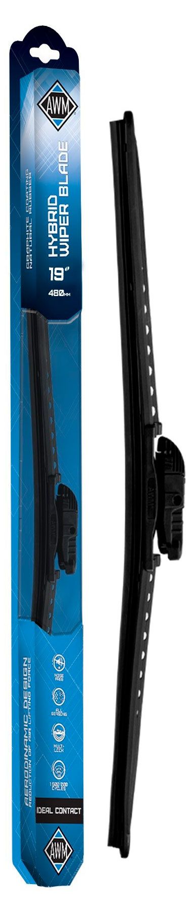 Щетка стеклоочистителя AWM Н19 R гибридная 480 мм 1 шт 800₽