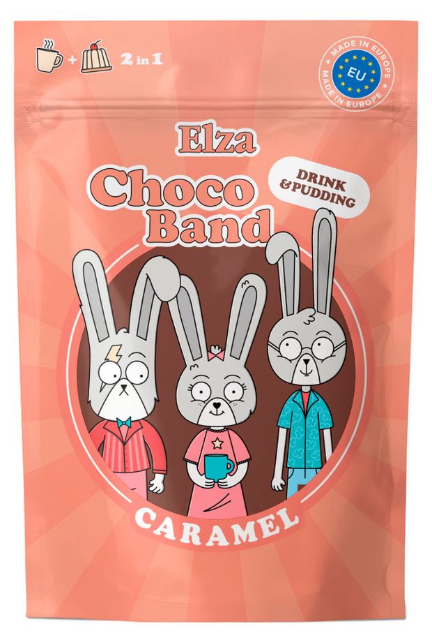 Напиток растворимый Elza Choco Band Creamy Caramel с добавлением шоколада со вкусом карамели Венгрия 200 г 300₽