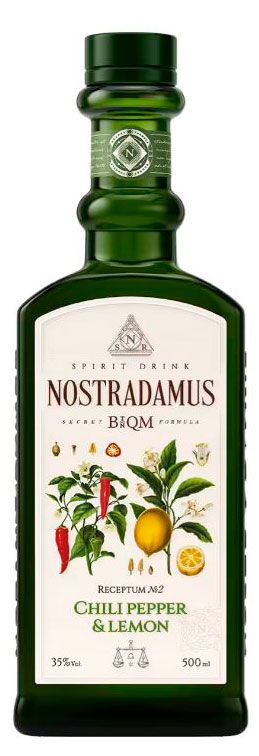 Настойка горькая Nostradamus Chili pepper & lemon Россия, 0,5 л