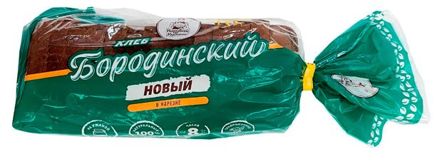Хлеб ржано-пшеничный Каравай Кубани Бородинский новый нарезка, 450 г