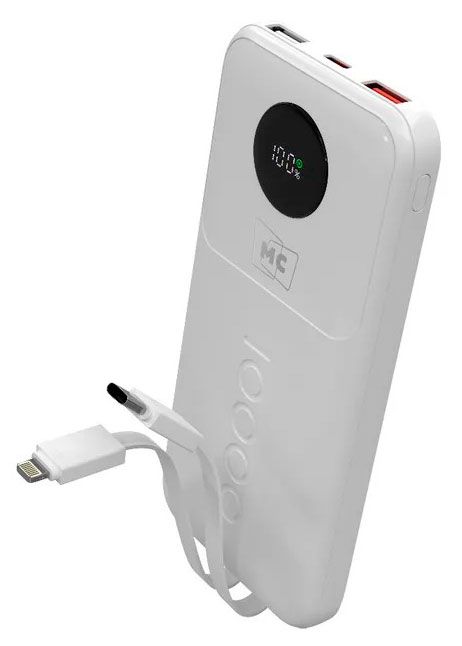 Внешний аккумулятор More Choice 10000 MAH 2USB1TYPE-C белый 1400₽