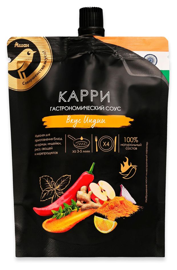 Соус АШАН Золотая птица Карри, 180 мл