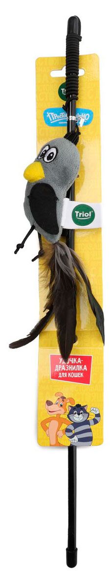 Игрушка-дразнила для кошек Triol Галчонок удочка с кошачьей мятой 50 см 500₽