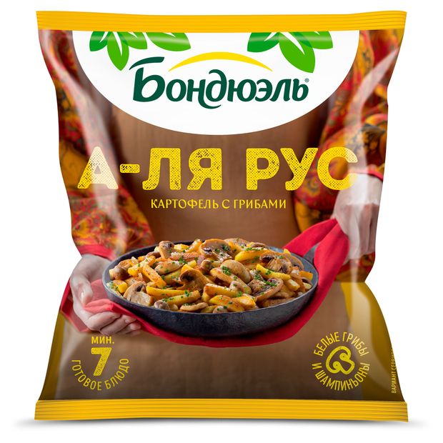 Смесь овощная BONDUELLE А-ля рус Картофель с грибами замороженная, 400 г