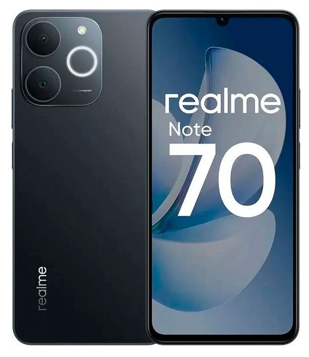 Смартфон Realme Note 70 6128GB черный 9000₽