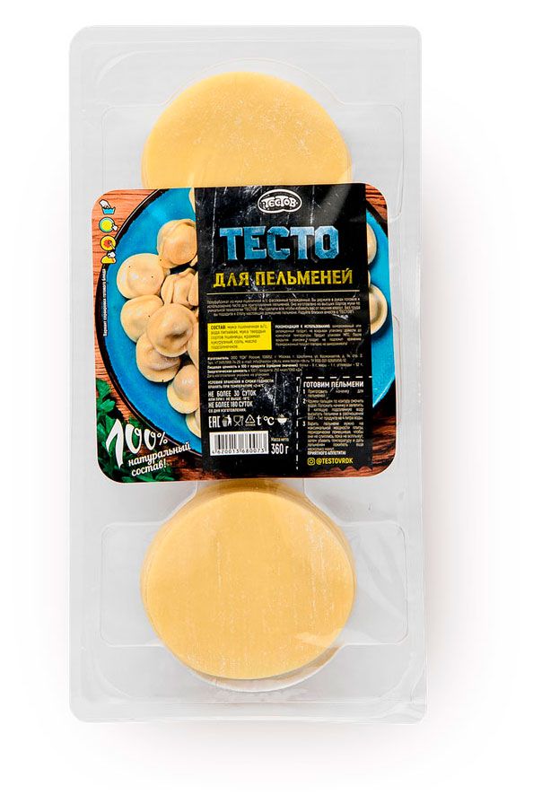 Тесто Тестовъ для пельменей, 360 г