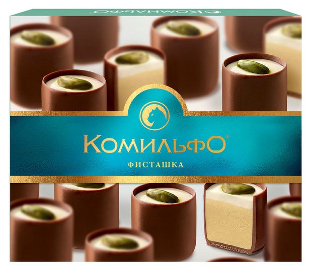 Конфеты Комильфо с двухслойной начинкой со вкусом фисташки, 232 г