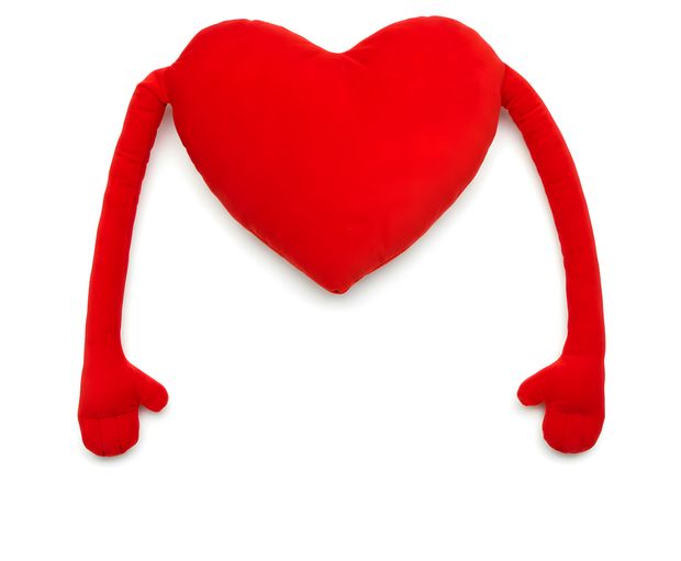 Игрушка мягкая ONE TWO FUN Сердце красное с руками 350₽