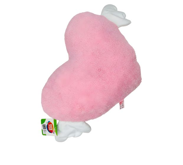 Игрушка мягкая ONE TWO FUN Сердце плюшевое розовое с крыльями 400₽