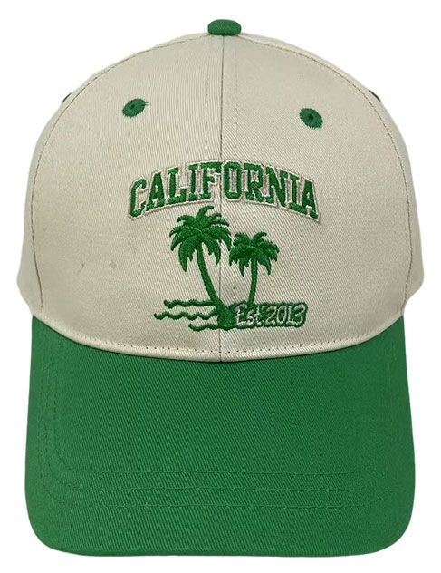 Бейсболка мужская InExtenso California бело-зеленая, 58 см