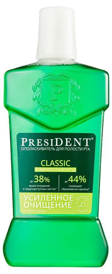 Ополаскиватель для полости рта President Classic Усиление очищение, 400 мл