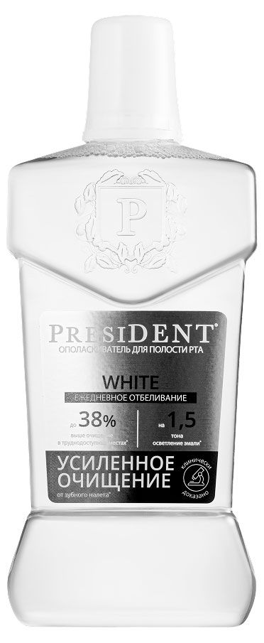 Ополаскиватель для полости рта President White Усиление очищение, 400 мл
