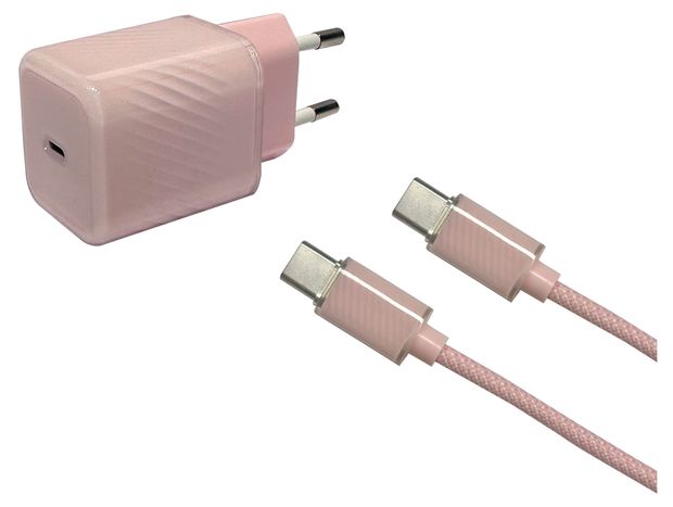 Зарядное устройство MC199-R Type-C Type-C розовый, 1,2 м