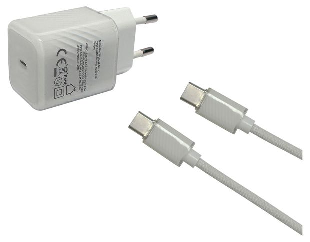 Зарядное устройство MC199-R Type-C Type-C белый, 1,2 м