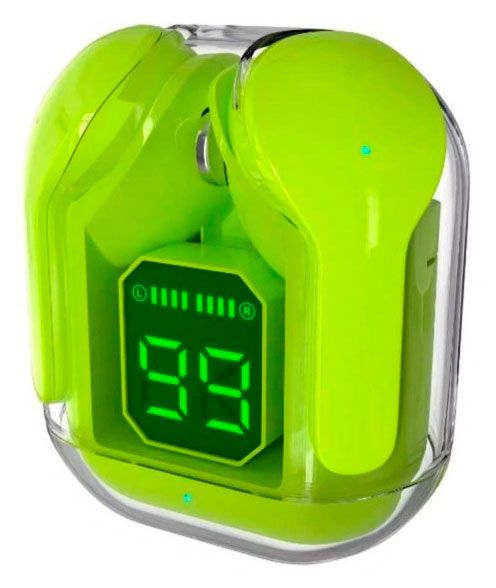 Наушники беспроводные More Choice TWS BW07БВ07 зеленые 800₽