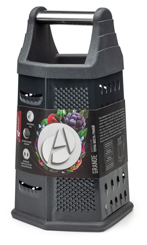 Терка Apollo Grande 6 граней, 23,5 см