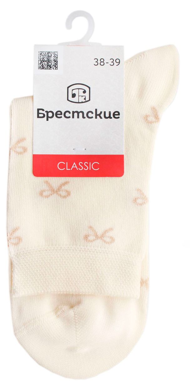 Носки женские Брестские белые Беларусь, р 25