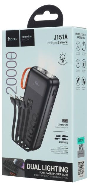 Аккумулятор внешний Hoco J151A Spirit черный 1400₽
