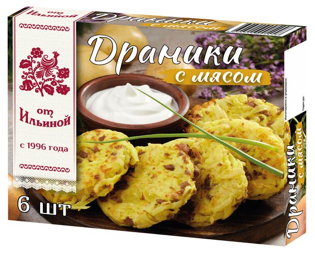 Драники от Ильиной с мясом замороженные 6 шт 240 г 320₽