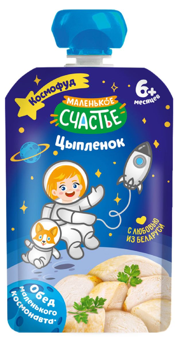 Пюре мясное Маленько счастье Цыпленок 6+ мес. Беларусь, 80 г