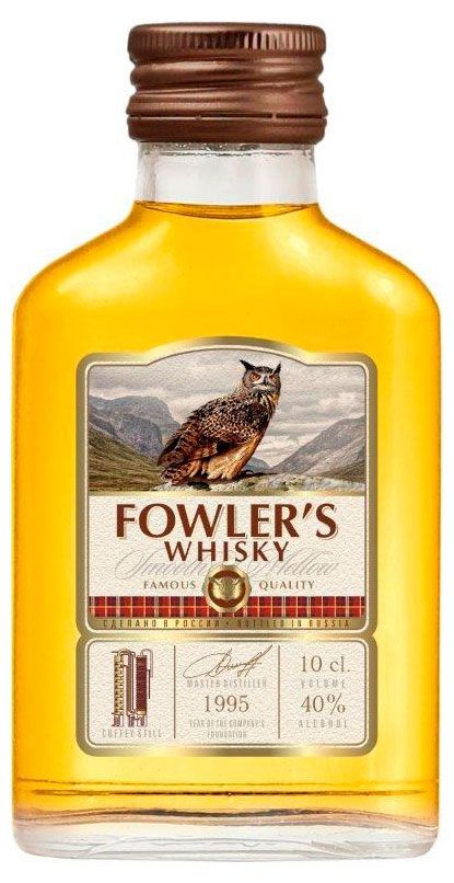 Виски Fowlers зерновой ординарный Россия, 0,1 л